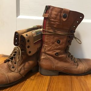 Steve Madden Tan Combat Boots
